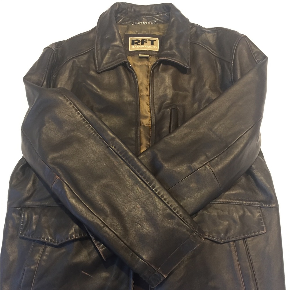 RFT Rainforest Genuine Leather Brown Jacket